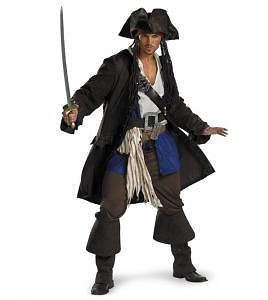 Adult Prestige Pirates of the Caribbean Captain Jack Sparrow Halloween