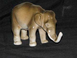 Royal Dux Bohemia Lucky Elephant Figurine 5 1/4 High x 8 1/4 Long