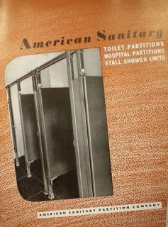 American Sanitary Partition Co. ASBESTOS Bathroom Toilet Panels