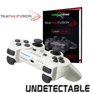 PS3 WHITE TrueFire FUSION V3 Rapid Fire Controller Drop Shot/Quick