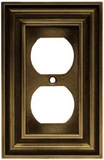 Liberty Hardware 65174 Rustic Edges Outlet Cover Tumbled Antique Brass