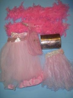 Dress Up Little Girls Tutus Boas Flats & 1 Ballerina Music Box Pink