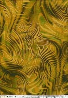 Olive Green and Gold Blender Fabric Robert Kaufman