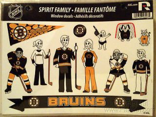 Boston Bruins Family Spirit Window Decal Sheet NHL Hockey