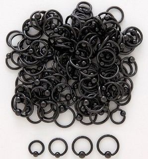 Titanium Anodized Captive Bead Ring Wholesale Body Jewelry 14g or 16g