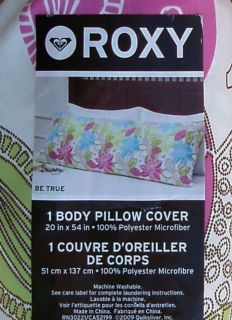 QUIKSILVER ROXY BE TRUE PASTEL BODY PILLOW COVER BEDDING NEW