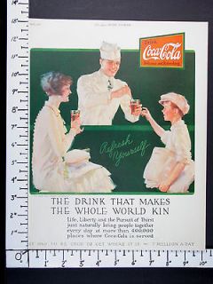 1926 COCA COLA magazine Ad Soda Fountain Pop Soft Drink Carbonated
