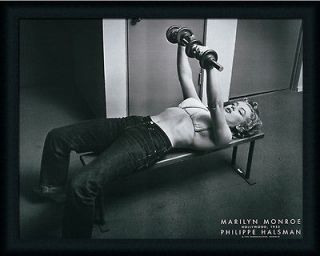 Marilyn Monroe with Weights by Philippe Halsman Pumping Iron 28x22