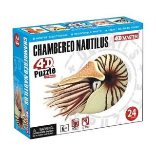 4D Chambered Nautilus Model 24 Piece Puzzle   Marine Biology Classroom