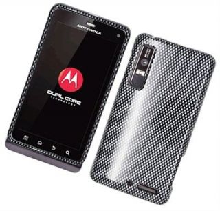 Motorola Droid 3 Milestone 3 XT862/XT860 Snap On Gel RUBBER Black Case
