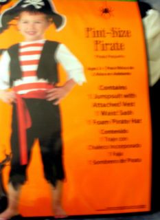 Boys~PINT SIZE PIRATE HALLOWEEN COSTUME~Toddle r Size 2T~So cute