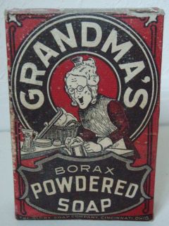 GRANDMAS BORAX SOAP WASHING POWDER FULL, UNOPENED GREAT GRAPHICS