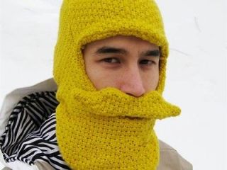 Beard Head Beardhead Viking Yellow Ski Snowboard Hat Moustache