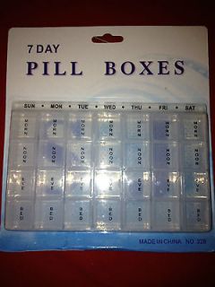 Day Pill Box Dispenser Holder Tablet Daily compartments BRAILLE