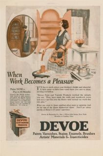 1925 Devoe paints and varnishes AD John H. Hewitt