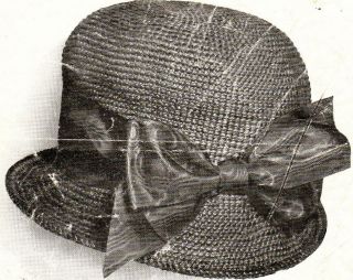 Vintage downton abbey era crochet pattern for 1910 hat free UK postage