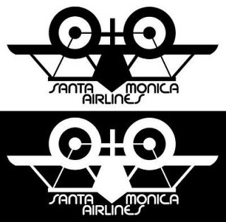 2x CUSTOM MADE COLLECTIBLE SANTA MONICA AIRLINES SMA MAGNET (3¼x1⅝