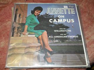 Annette Funicello   Anette On Campus lp vista 3320 rainbow and navy