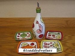 Newly listed Appetizer 5 PC Oil Dipping Set Jennifer Brinley CIC NEW
