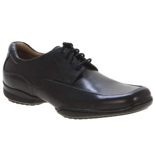 Mens Hush Puppies Luxembourg Black Leather Shoe Lace Up Oxford