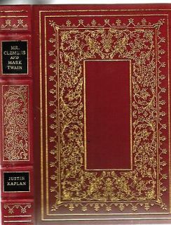 GOLD Franklin Library Leather Mr. Clemens and Mark Twain Biography