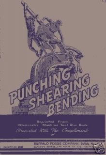 Buffalo Forge Punching Shearing & Bending Manual