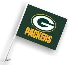 Green Bay Packers NFL Car Flag Set Of 2
