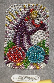 ED HARDY PEEL AND STICK CRYSTAL DECAL FOR CELL PHONE Ipod Panther Add