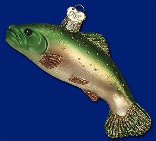 BROOK TROUT OLD WORLD CHRISTMAS GLASS NAUTICAL FISH SEA LIFE ORNAMENT