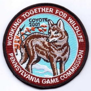 PA PENNSYLVANIA GAME COM WORKING TOGETHER FOR WILDLIFE 2001 COYOTE