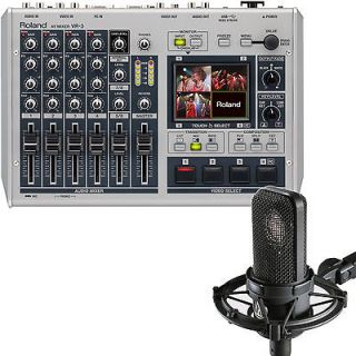 AV Mixer with Audio Technica AT4040 Studio Microphone Web Broadcast