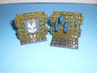 Mega Bloks Halo Spartan II Scout Armor Cobalt blue and Armory Case