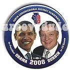 President Barack Obama Dick Durbin Illinois Jugate Pin Button Pinback