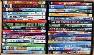 Lot of 30 Kid Family DVD Movies Meet the Robinsons Kirby Flushed Away