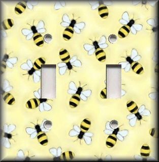 Light Switch Plate Cover   Bumble Bees   Yellow And Black   Home Decor