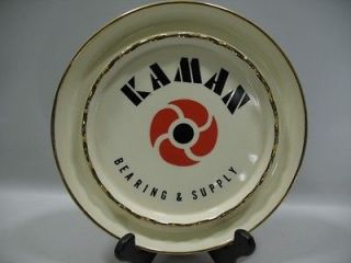 vtg Kaman Bearing & Supply Ceramic Pottery Logo Auto Advertising