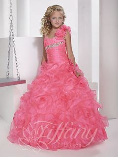 NEW Tiffany Girls Pageant Dress Bubblegum Pink Size 8 Style 13343
