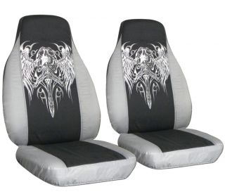 98 03 CHEVY S10 bucket car seat covers Gothic skull silver/blk,OTH ER