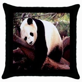 Panda Bear Cute Throw Pillow Case Black for Bed Room Gifts HOT NEW