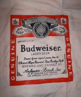 Vintage Budweiser T shirt Iron on from the early 1970s