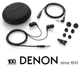 Denon AH C360 In Ear Earphones Headphones   Black for iPhone, iPad