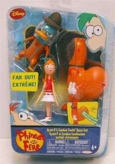 Disney PHINEAS and FERB Action Figure Two Pack AGENT P & CANDACE SPACE