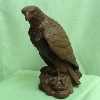 SCULPTURE RED MILL MFG EAGLE INLAID OUT OF CRUSHED PECAN SHELLS