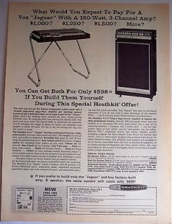 1968 music AD Heathkit/Vox Jaguar organ & Heathkit TA 17 amplifier
