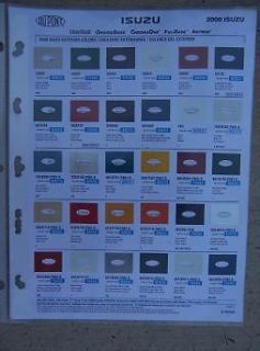 Auto Color Paint Chip Sample Chart DuPont Exterior Bumper Trim J