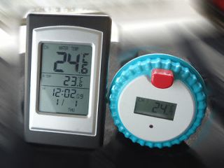 Wireless Swimming Pool Thermometer Bath Spa Temperature Calendar Alarm