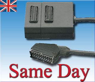 Way Scart Cable Splitter extension adapter box Joiner
