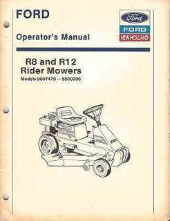 FORD R8 R12 RIDING MOWER TRACTORS OPERATOR MANUAL 986
