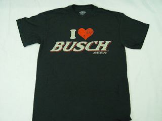 love Busch Bush Comedy Anheuser Beer Budweiser T shirt New Cotton L