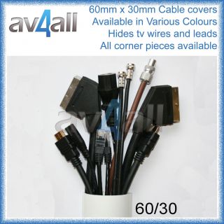 60x30 Cable TV Wire Covers Trunking Hide TV Wire Hiding Cable Covers